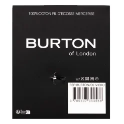 BURTON OF LONDON 1 paire de chaussettes oliviero 100% fil d'ecosse Homme NOIR Online