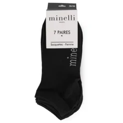MINELLI 7 paires de socquettes rafika t 36/38 - 39/41 Femme NOIR Sale