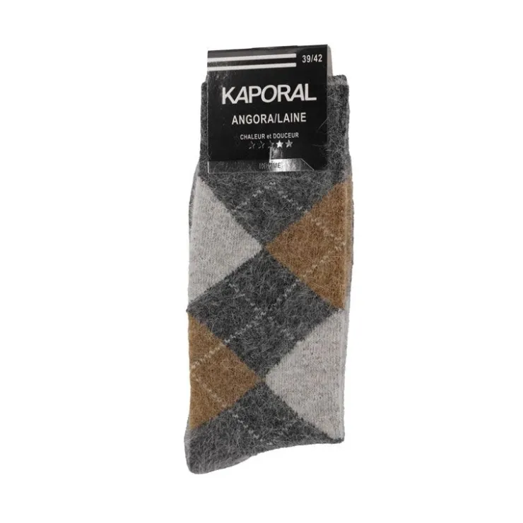 KAPORAL Arsene paire de chaussettes homme jacquard chaleur Homme GRIS Outlet