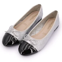 MANOUKIAN Ballerine matelassée Femme ARGENT Hot