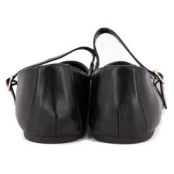 BURTON OF LONDON Ballerines à brides bi matiere kinda Femme NOIR