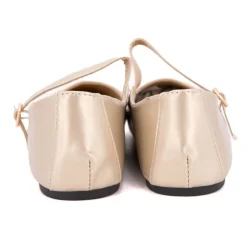 BURTON OF LONDON Ballerines à brides bi matiere kinda Femme OR Clearance