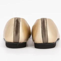 XAVIER DANAUD Ballerines couleur platine embout bronze Femme OR New