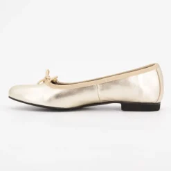 XAVIER DANAUD Ballerines gold cuir avec noeuds Femme OR Best