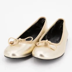 XAVIER DANAUD Ballerines gold cuir avec noeuds Femme OR Best