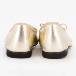 XAVIER DANAUD Ballerines gold cuir avec noeuds Femme OR Best