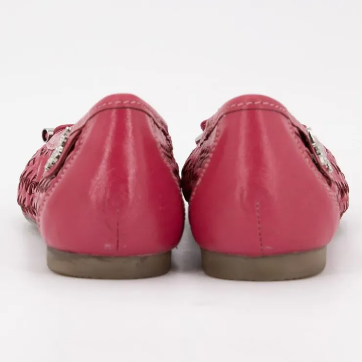 US POLO Ballerines julia tissées logo écusson relief Femme ROSE Best