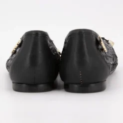 US POLO Ballerines julia tissées logo écusson relief Femme NOIR Best