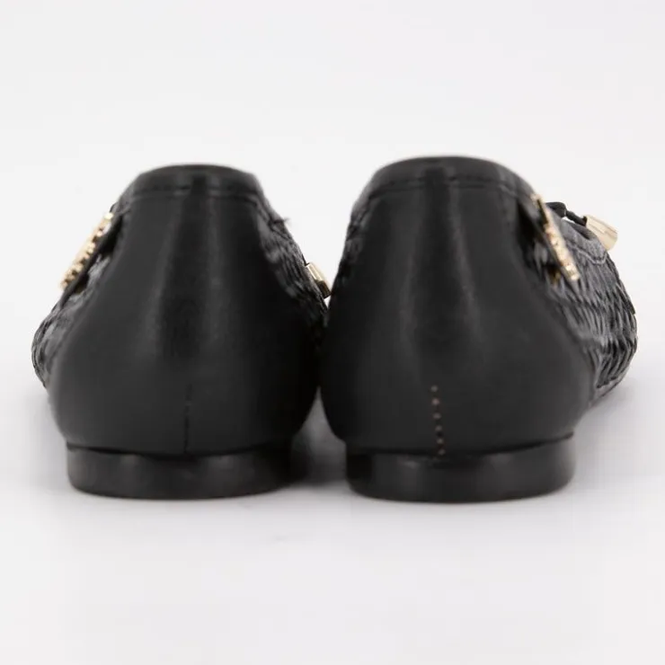 US POLO Ballerines julia tissées logo écusson relief Femme NOIR Best