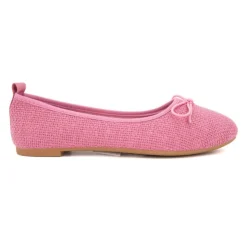 MANOUKIAN Ballerines tissu apolina effet crochet avec noeud Femme ROSE Discount