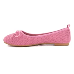 MANOUKIAN Ballerines tissu apolina effet crochet avec noeud Femme ROSE Discount