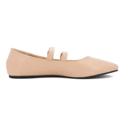 BURTON OF LONDON Ballerines zayanita double brides avec boucles Femme MARRON CLAIR Online