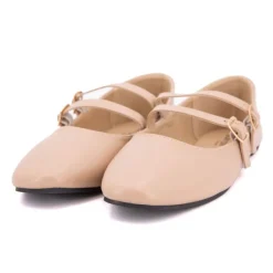 BURTON OF LONDON Ballerines zayanita double brides avec boucles Femme MARRON CLAIR Online