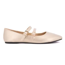 BURTON OF LONDON Ballerines zayanita double brides avec boucles Femme OR Online