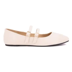 BURTON OF LONDON Ballerines zayanita double brides avec boucles Femme BEIGE Sale