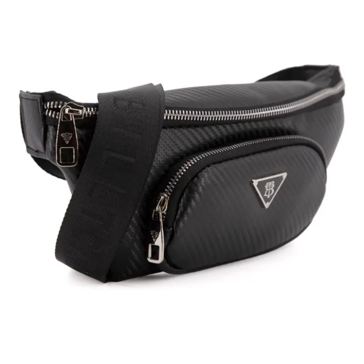 BILL TORNADE Banane texturé poche zippée argentée 30x13x14cm Mixte NOIR Outlet