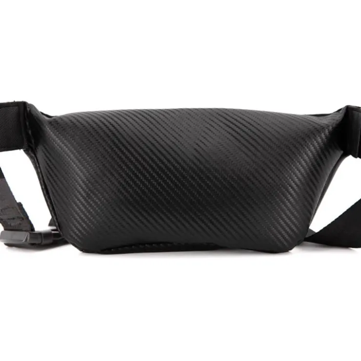 BILL TORNADE Banane texturé poche zippée argentée 30x13x14cm Mixte NOIR Outlet