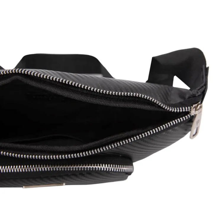 BILL TORNADE Banane texturé poche zippée argentée 30x13x14cm Mixte NOIR Outlet