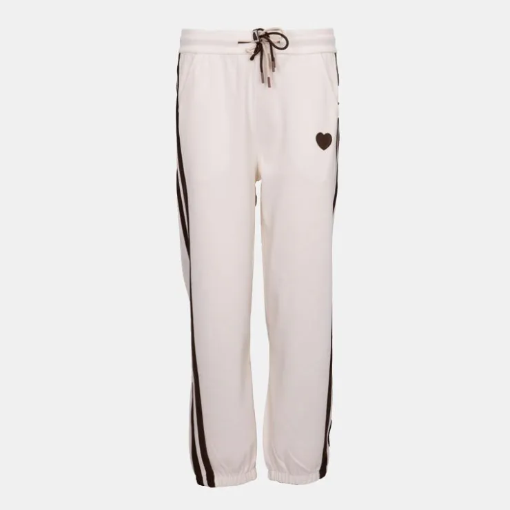 BURTON OF LONDON Bas de jogging avec bandes nelsy avec coeur Femme BLANC ECRU Outlet