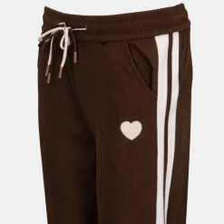 BURTON OF LONDON Bas de jogging avec bandes nelsy avec coeur Femme MARRON FONCE Clearance