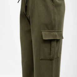 BURTON OF LONDON Bas de jogging cargo regular cotelé scipion Homme KAKI Outlet