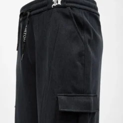 BURTON OF LONDON Bas de jogging cargo regular cotelé scipion Homme GRIS FONCE Discount