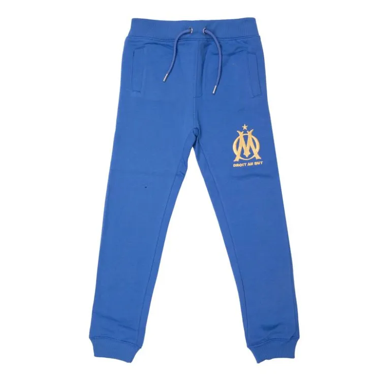 OM Bas de jogging coton gris chiné logo brodé Enfant BLEU Online