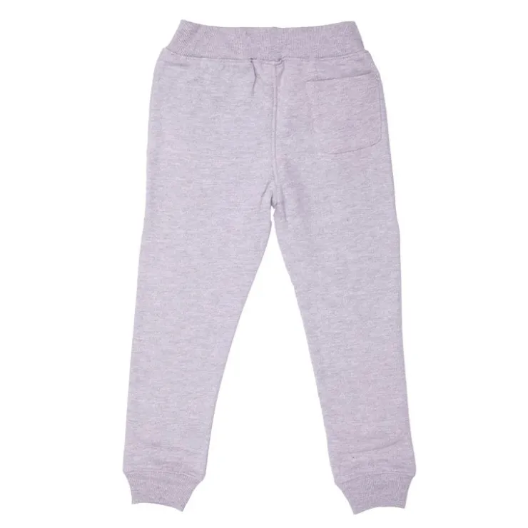 OM Bas de jogging coton gris chiné logo brodé Enfant GRIS CLAIR Best