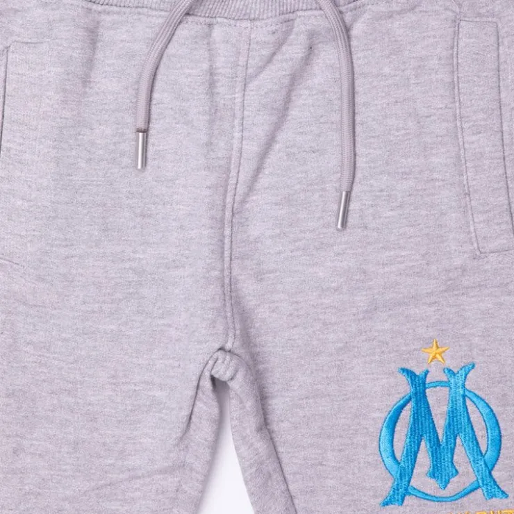 OM Bas de jogging coton gris chiné logo brodé Enfant GRIS CLAIR Best