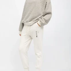 BURTON OF LONDON Bas de jogging elora coupe carotte coton Femme BLANC ECRU Online