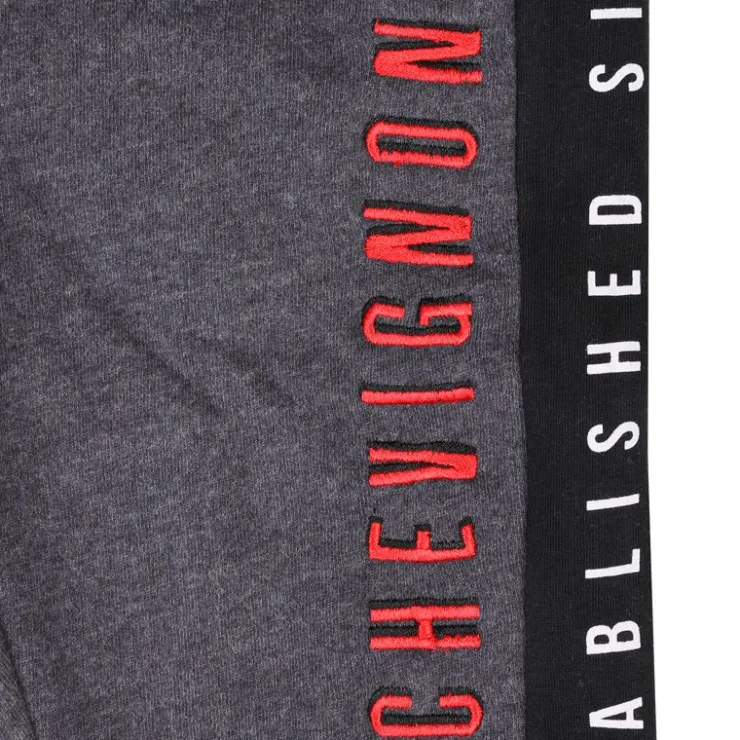 CHEVIGNON Bas de jogging inscription côté brodée coton mélangé Enfant GRIS FONCE