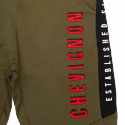 CHEVIGNON Bas de jogging inscription côté brodée coton mélangé Enfant KAKI New