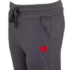 BURTON OF LONDON Bas de jogging nany coeur brodé rouge Femme GRIS Best