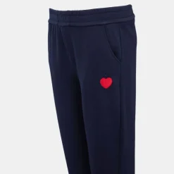 BURTON OF LONDON Bas de jogging ultra doux chanda avec coeur brodé Femme BLEU FONCE
