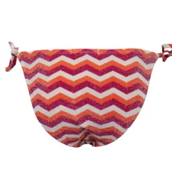 DEELUXE 74 Bas de maillot rouge corail à nouer en tissu pailleté Femme ORANGE Sale