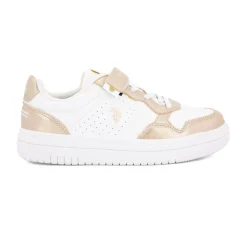 US POLO Basket et doré Enfant BLANC Hot
