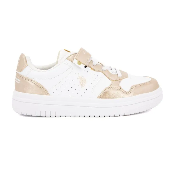 US POLO Basket et doré Enfant BLANC Hot