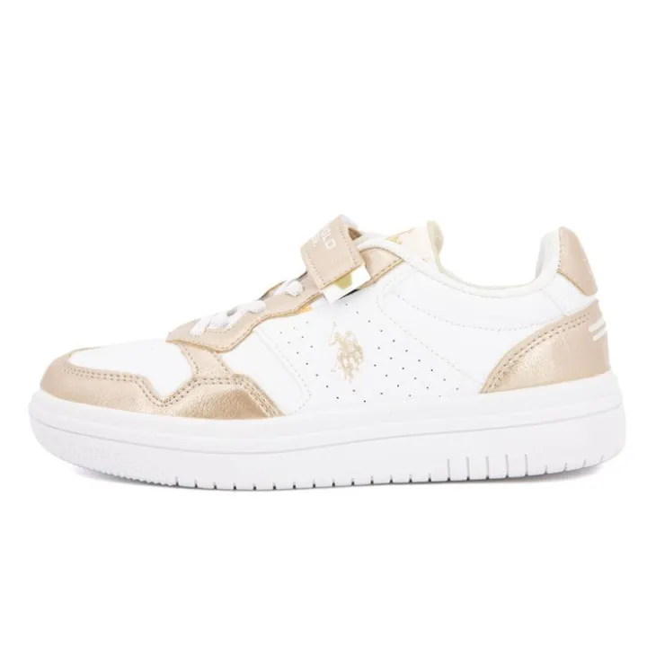 US POLO Basket et doré Enfant BLANC Hot