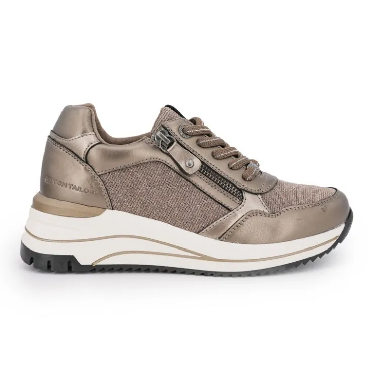 TOM TAILOR Basket Compensée Bronze Femme MARRON CLAIR Best