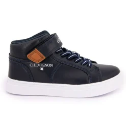 CHEVIGNON Basket Montante à Velcro et Lacets Marine Enfant BLEU FONCE Outlet