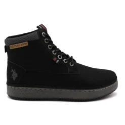 US POLO Basket montante mokka Homme NOIR New