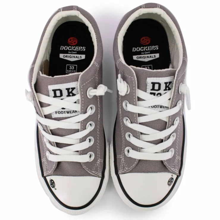 DOCKERS BY GERLI Basket Toile t31-35 Enfant GRIS Hot