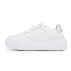 US POLO Baskets à lacets s semelle épaisse he Femme BLANC Discount