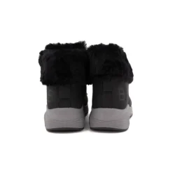 BURTON OF LONDON Baskets à lacets doublure fourrée ysma Femme NOIR New