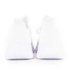 KELARA Baskets à lacets en tissu semelle épaisse he Femme BLANC Clearance