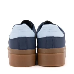 BURTON OF LONDON Baskets à semelle gomme sterna double bandes Femme BLEU FONCE Discount