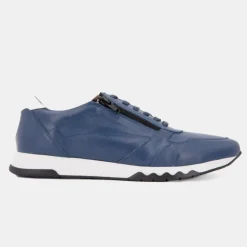 PIERRE CARDIN Baskets à zip à enfiler bleu marine lacets décoratifs Homme BLEU FONCE New