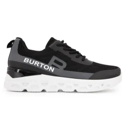 BURTON OF LONDON Baskets almanzo à lacets semelle design Homme NOIR Online