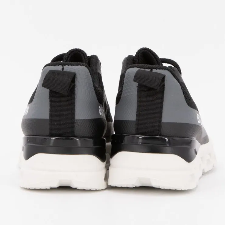 BURTON OF LONDON Baskets arcade à lacets avec semelle épaisse Enfant NOIR Clearance