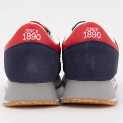 US POLO Baskets Aster bi color marine rouge lacets blancs Homme BLEU FONCE Best